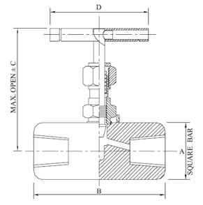 Female to Female Needle Valve Dimensions