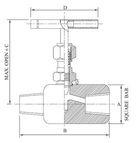 Dimensions Schedule Male x Female Needle Valve